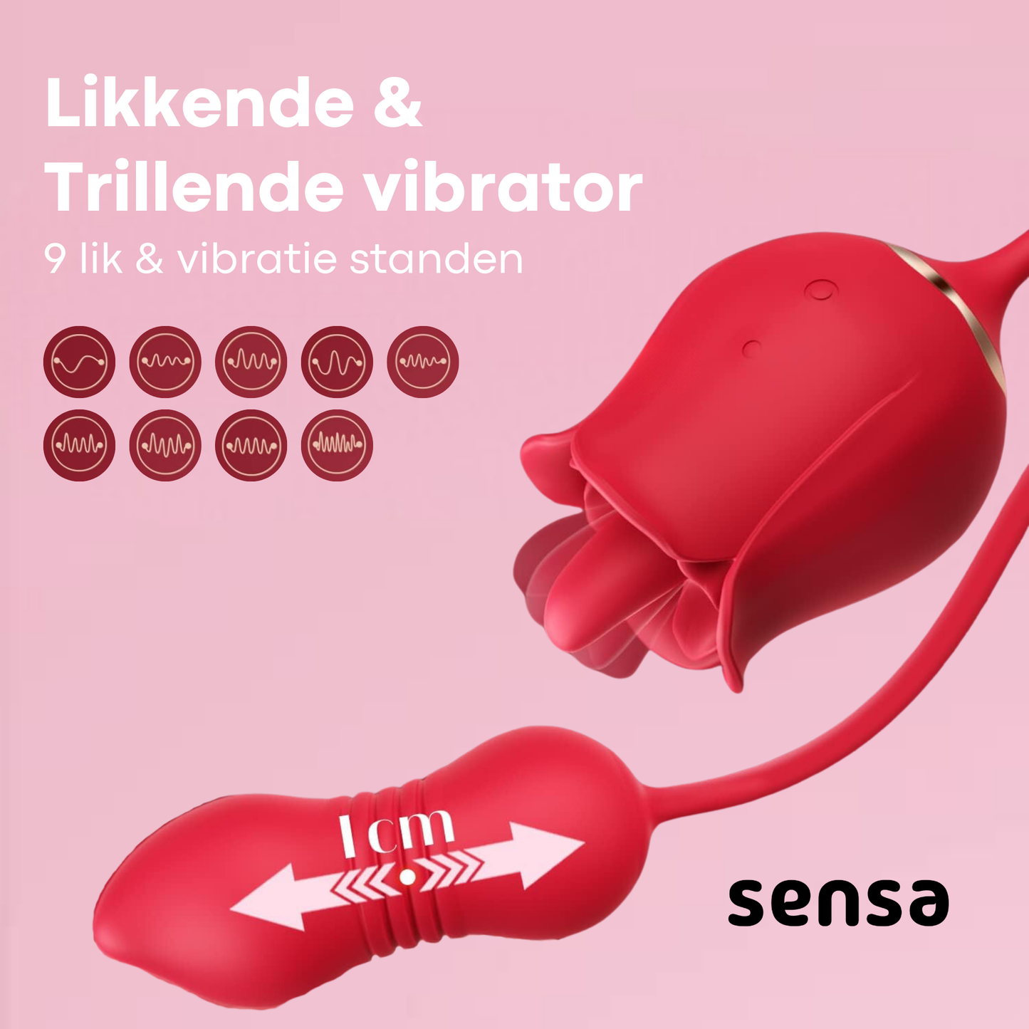 3 in 1 Roos Vibrator - Bef, G-Spot & Clitoris Stimulator