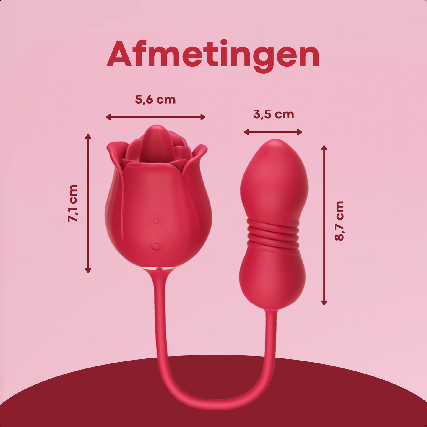 3 in 1 Roos Vibrator - Bef, G-Spot & Clitoris Stimulator